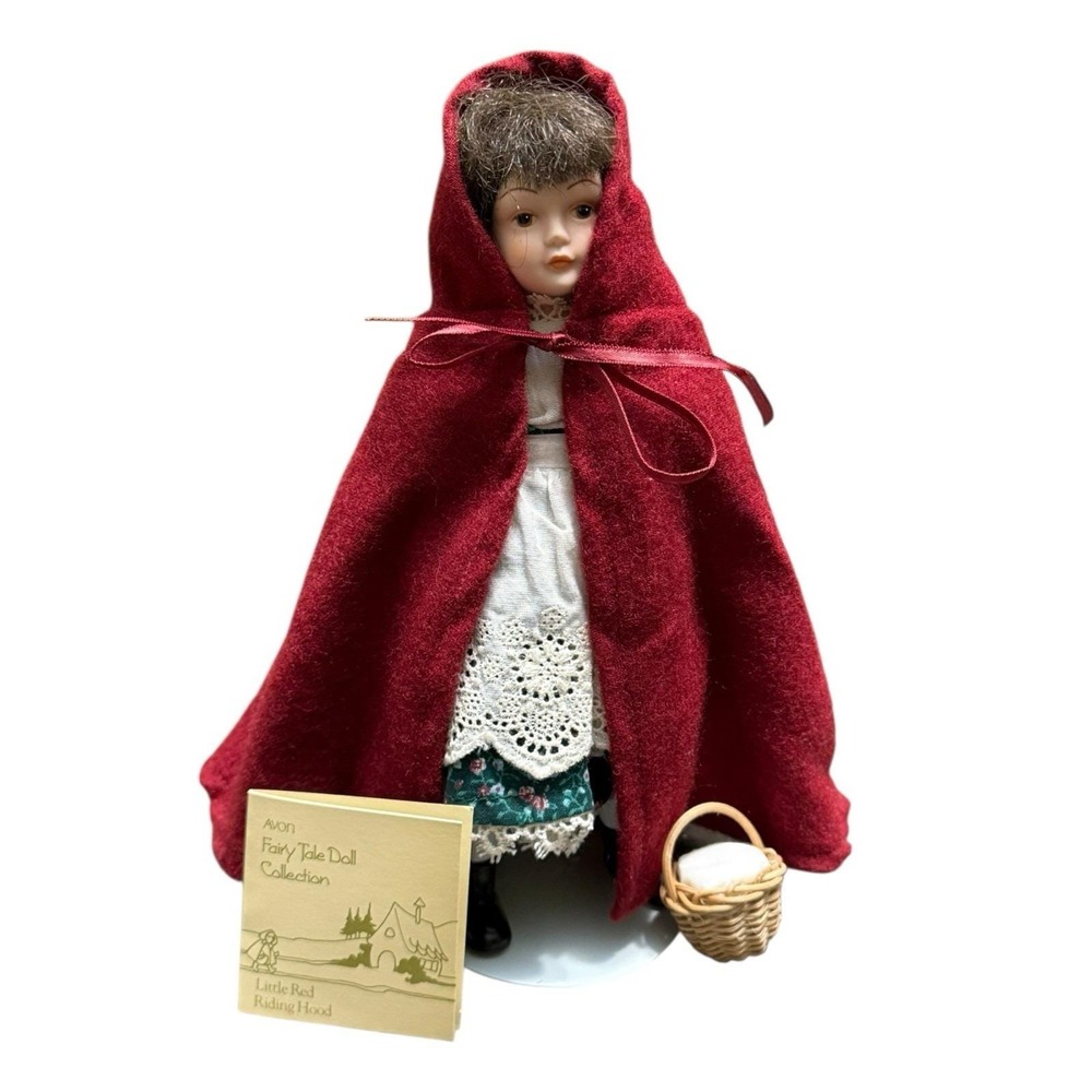 Avon Fairy Tale Doll Little Red‎ Riding Hood 1985 Porcelain 11" w/ Box Complete
